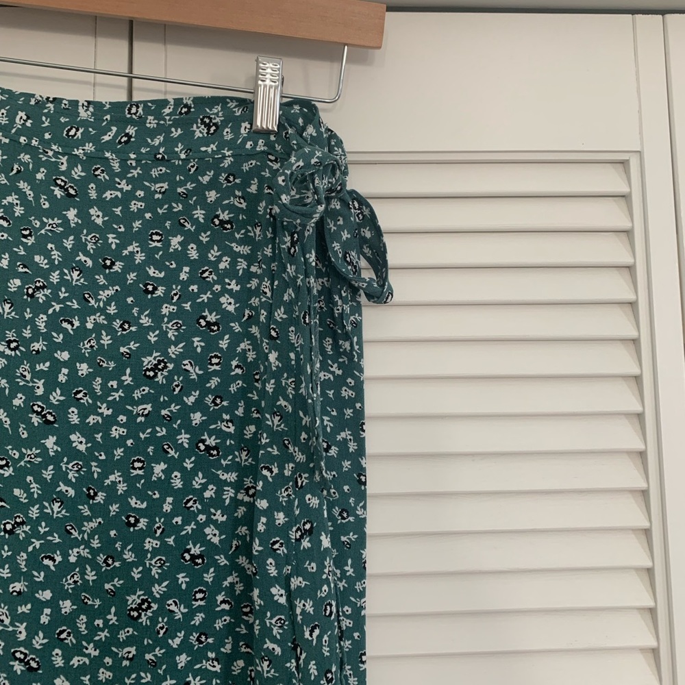 A&F Ruffle Wrap Midi Skirt